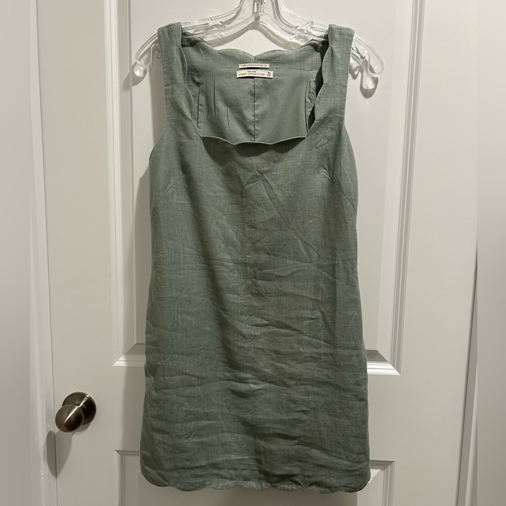Abercrombie The Linen Collection Scalloped Dress
